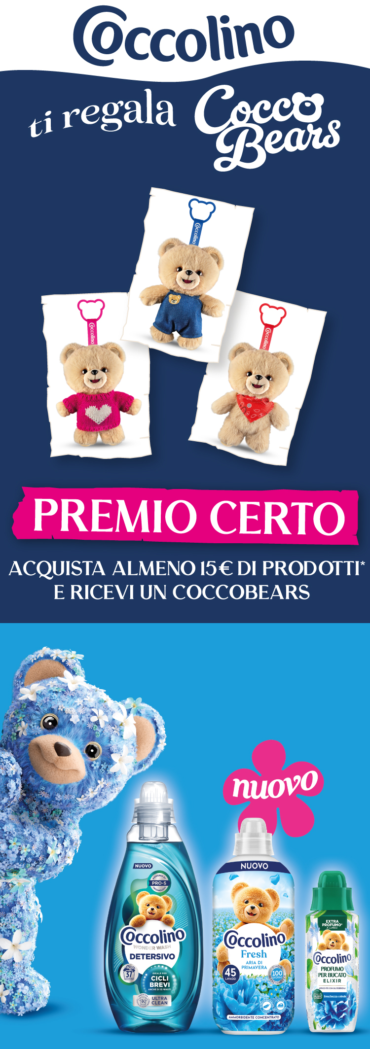 immagine smartphone  dell' operazione a premi Coccolino Ti regala Cocco Bear